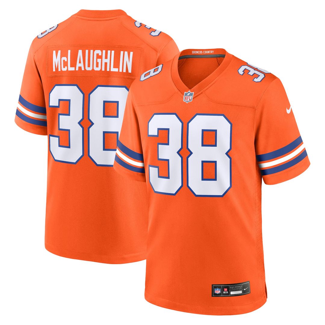 Men's Denver Broncos Jaleel McLaughlin Nike Orange Mile product image 1