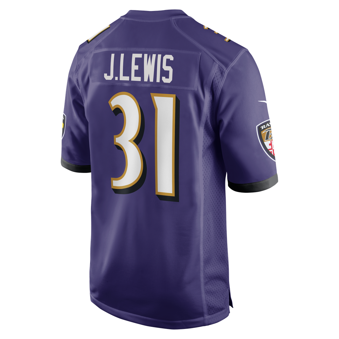 Men's Baltimore Ravens Jamal Lewis Nike Purple Game Retired product image 3