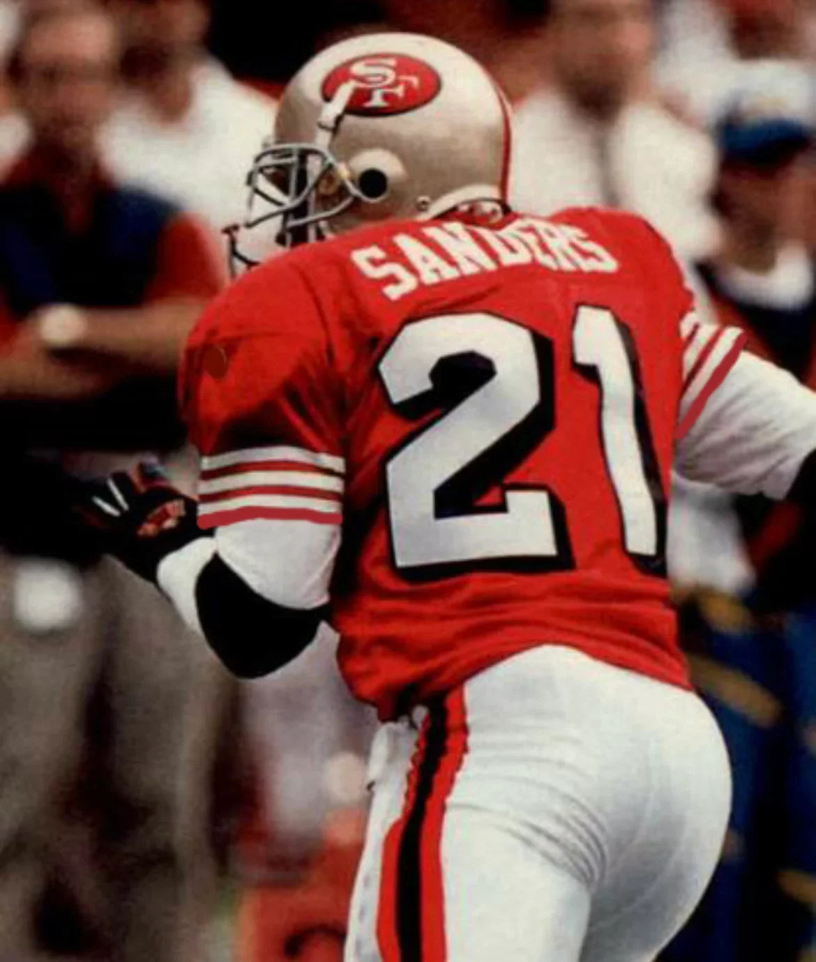 Deion Sanders San Francisco 49ers Jersey 1994 Mitchell & Ness Red product image 4, provided for visual reference and product