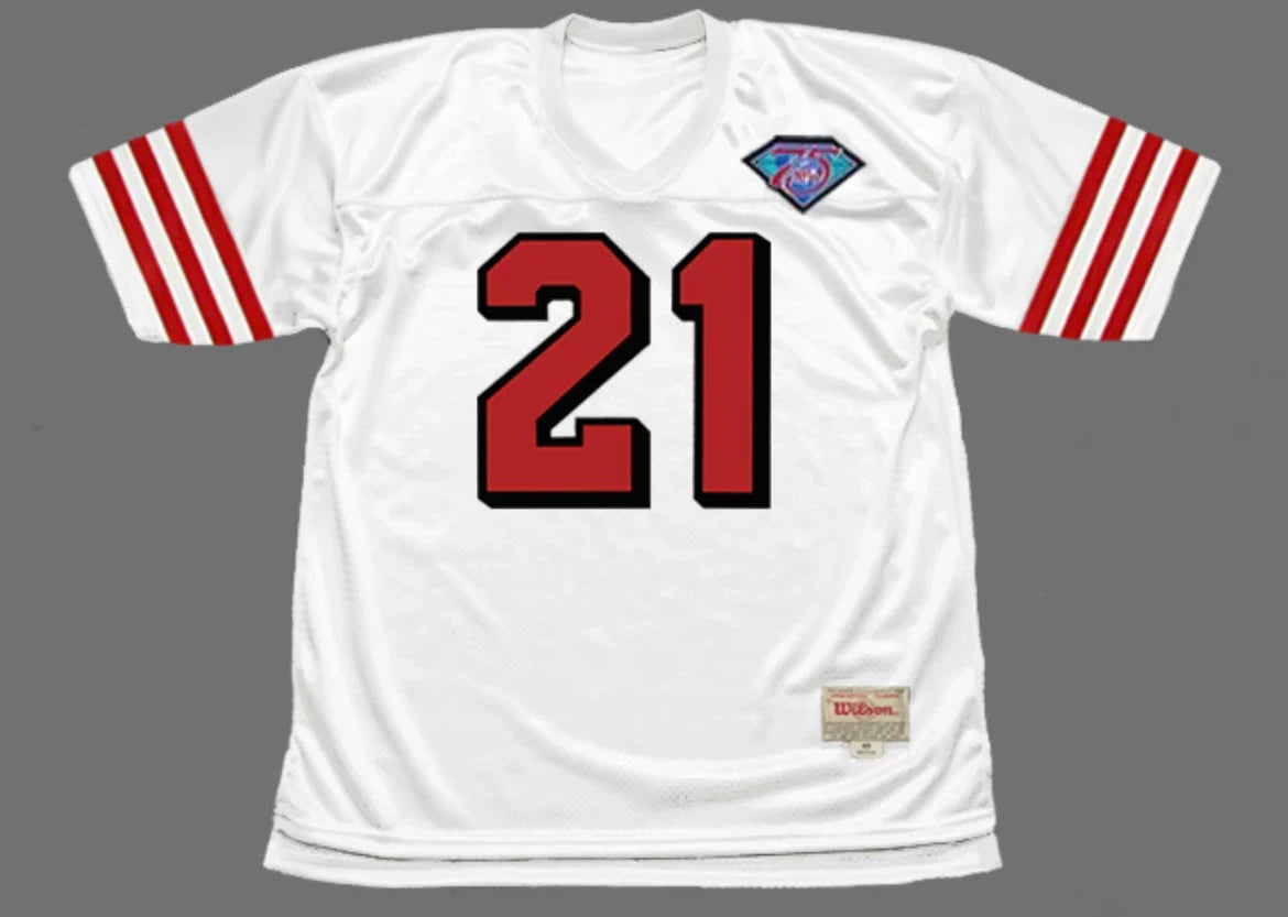 Deion Sanders San Francisco 49ers Jersey 1994 Mitchell & Ness White product image 2, provided for visual reference and