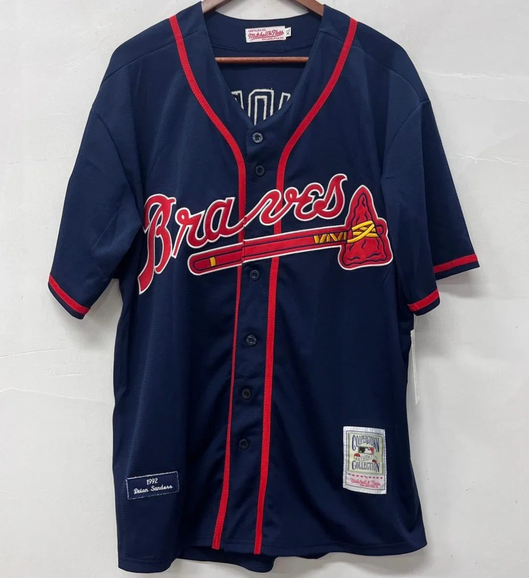 Deion Sanders Atlanta Braves 1992 Mitchell & Ness blue product image 3, provided for visual reference and product detail