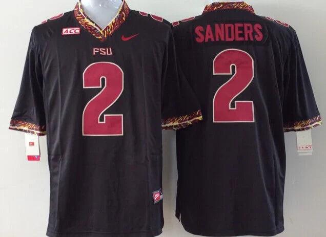 Deion Sanders Florida State Seminoles Jersey Black NIKE product image 1, provided for visual reference and product detail
