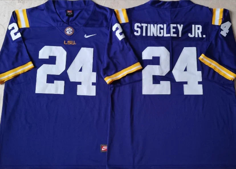 Derek Stingley Jr. LSU Jersey Nike product image 1, provided for visual reference and product detail review