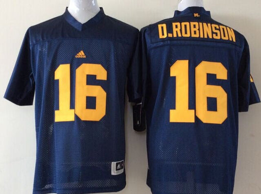 Dernard Robinson Michigan Wolverines Jersey blue product image 1, provided for visual reference and product detail review