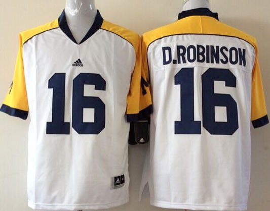 Dernard Robinson Michigan Wolverines Jersey white product image 1, provided for visual reference and product detail review