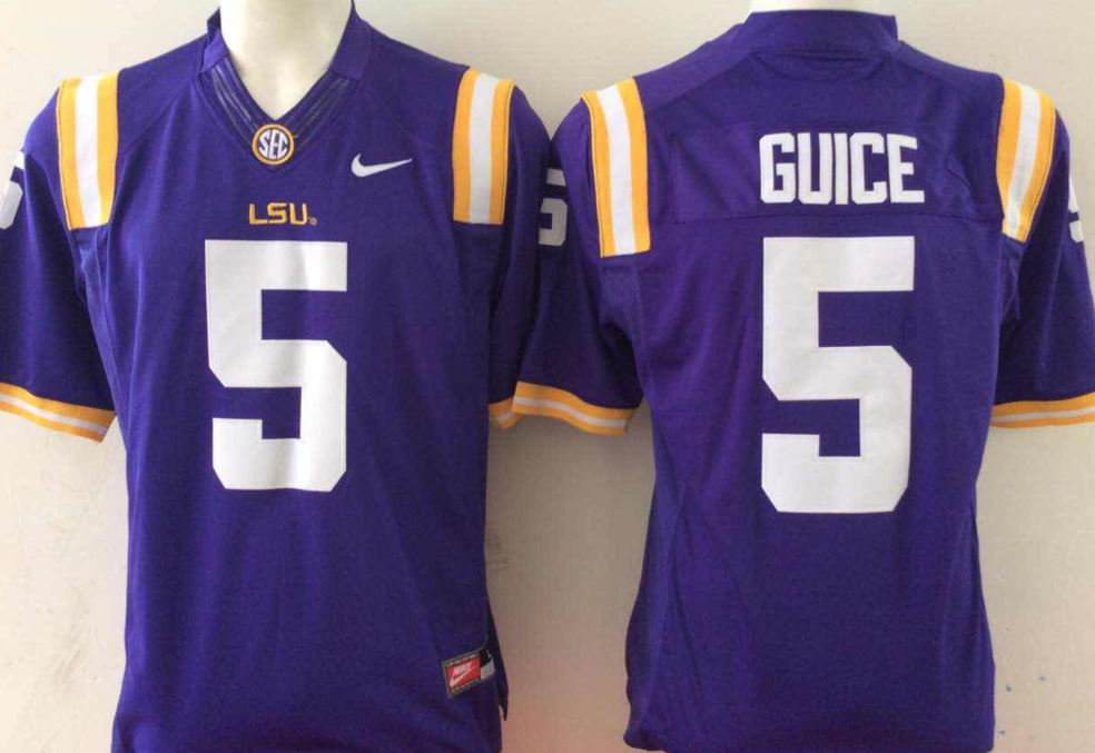 Derrius Guice LSU Tigers Jersey NIKE product image 1, provided for visual reference and product detail review