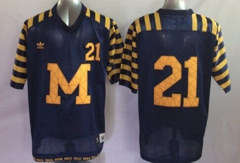 Desmond Howard Michigan Wolverines Jersey blue yellow product image 1, provided for visual reference and product detail