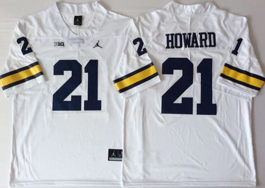 Desmond Howard Michigan Wolverines Jersey white product image 1, provided for visual reference and product detail review