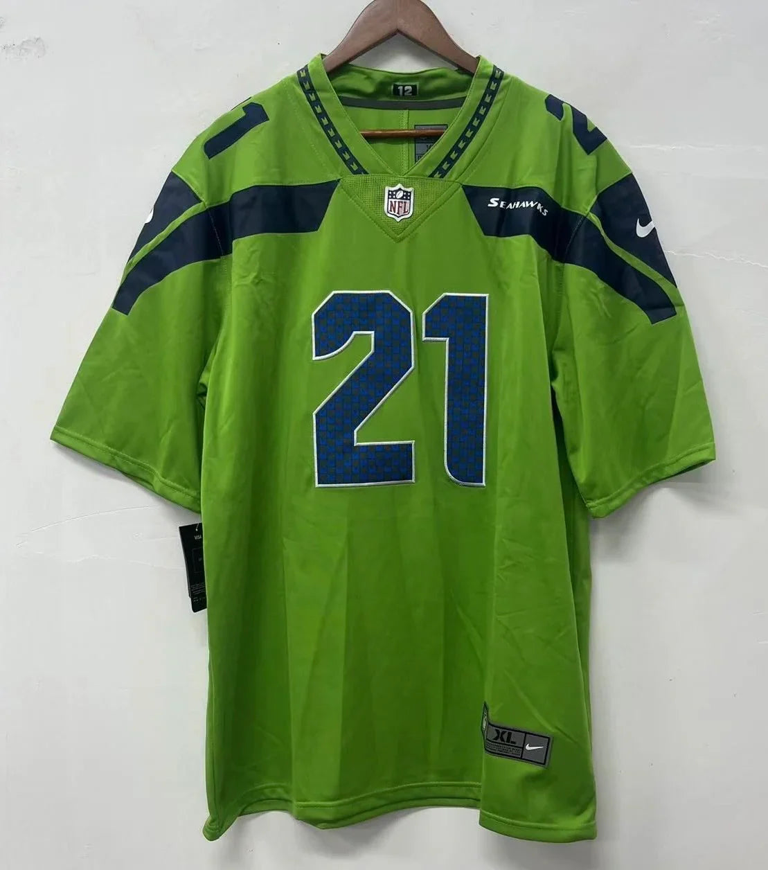 Devon Witherspoon Seattle Seahawks Official NFL Jersey Nike Neon green product image 2, provided for visual reference and