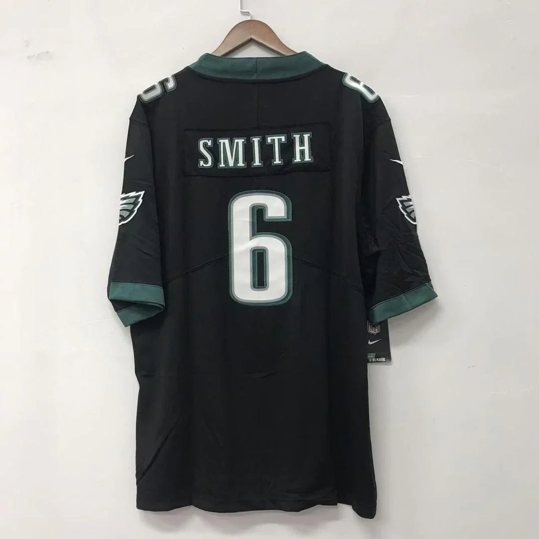DeVonta Smith Philadelphia Eagles Official NFL Nike Jersey black product image 1, provided for visual reference and product