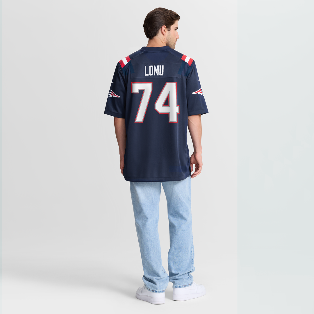 Men's New England Patriots Caleb Lomu Nike Navy Team Game product image 3