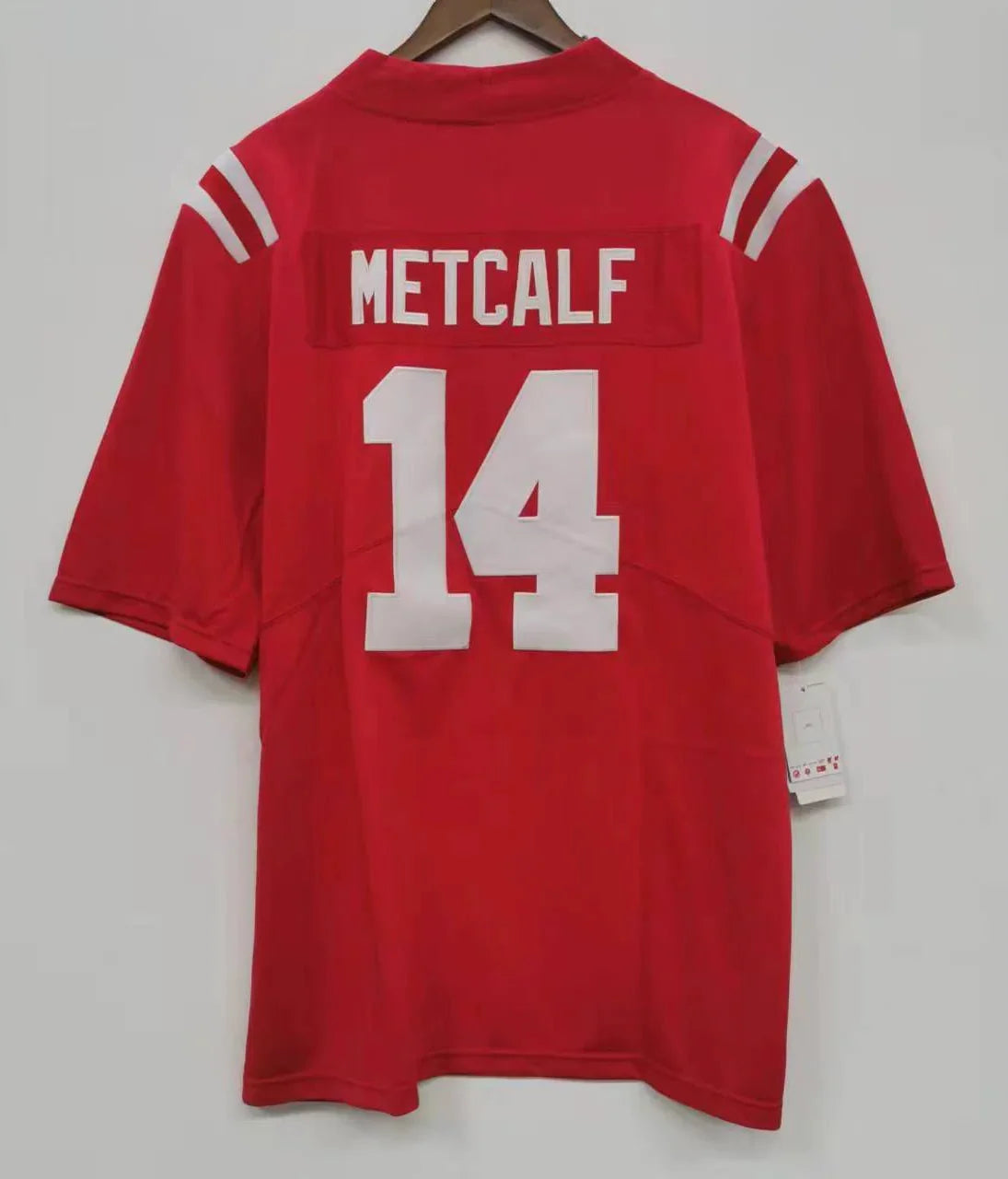 DK Metcalf Ole Miss Rebels Jersey red NIKE product image 1, provided for visual reference and product detail review