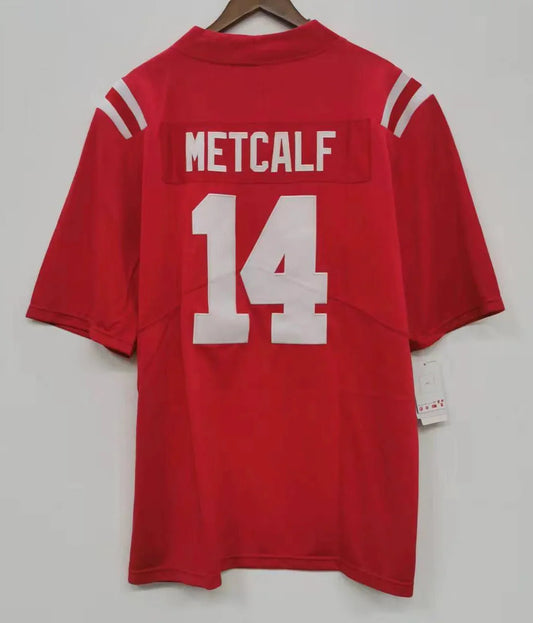 DK Metcalf Ole Miss Rebels Jersey red NIKE product image 1, provided for visual reference and product detail review
