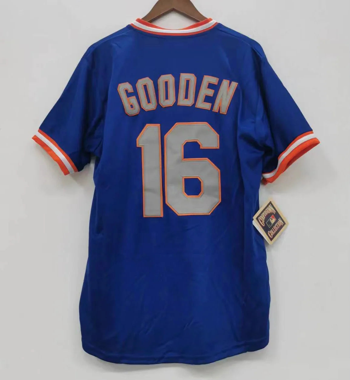 Dwight Doc Gooden New York Mets Jersey Mitchell & Ness blue product image 1, provided for visual reference and product