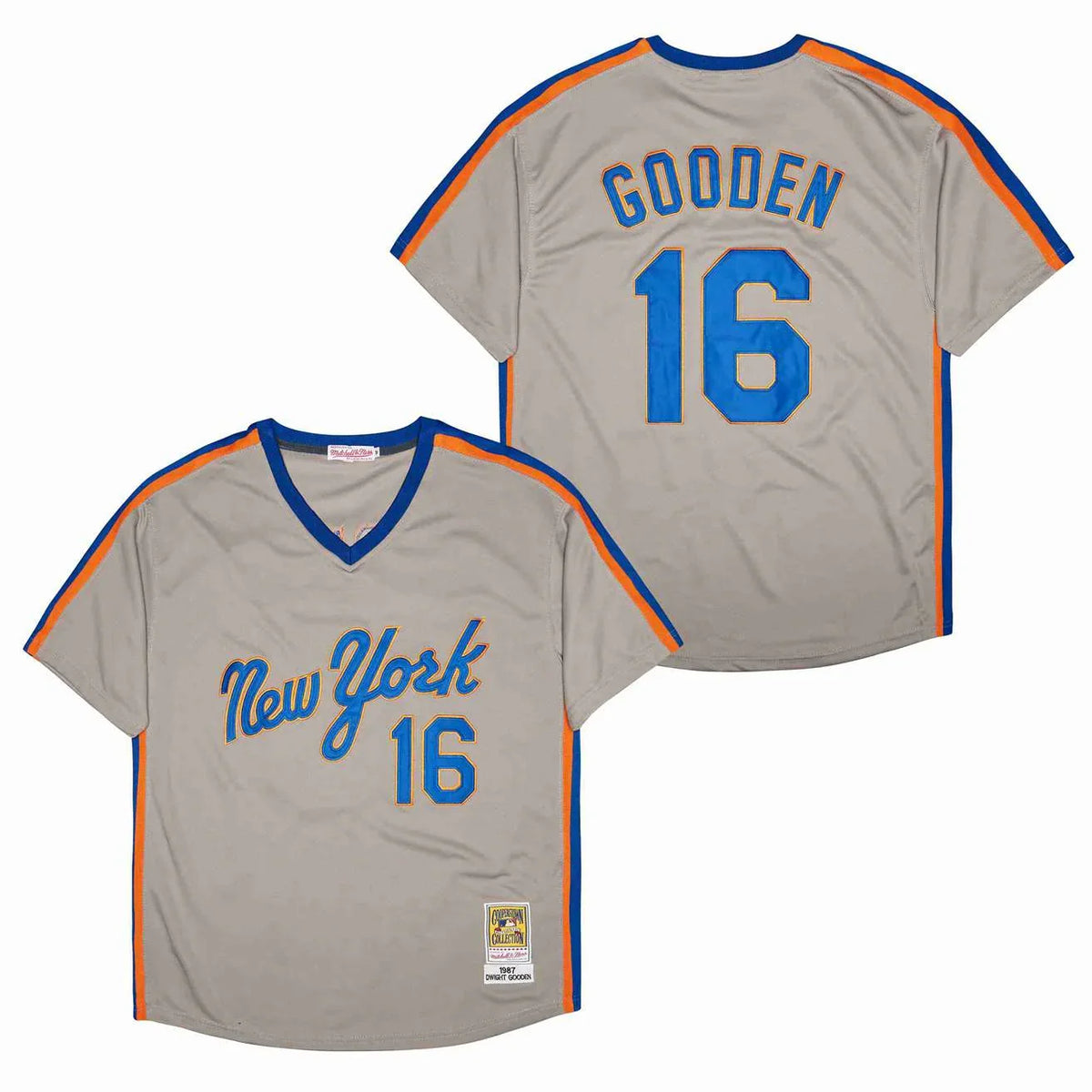 Dwight Doc Gooden New York Mets Jersey Mitchell & Ness gray product image 1, provided for visual reference and product