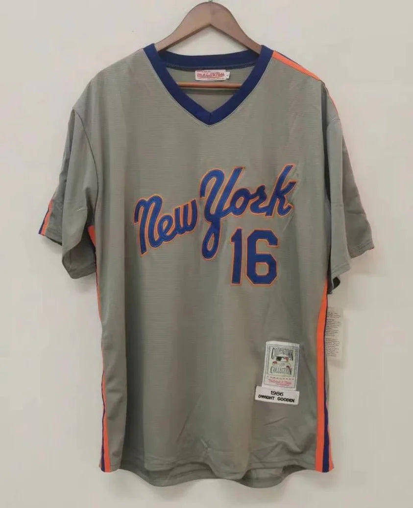 Dwight Doc Gooden New York Mets Jersey Mitchell & Ness gray product image 3, provided for visual reference and product
