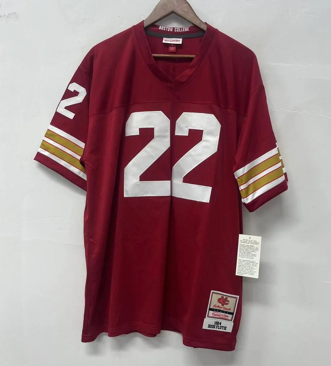 Doug Flutie Boston College Eagles Jersey 1984 Heisman Mitchell & Ness product image 2, provided for visual reference and