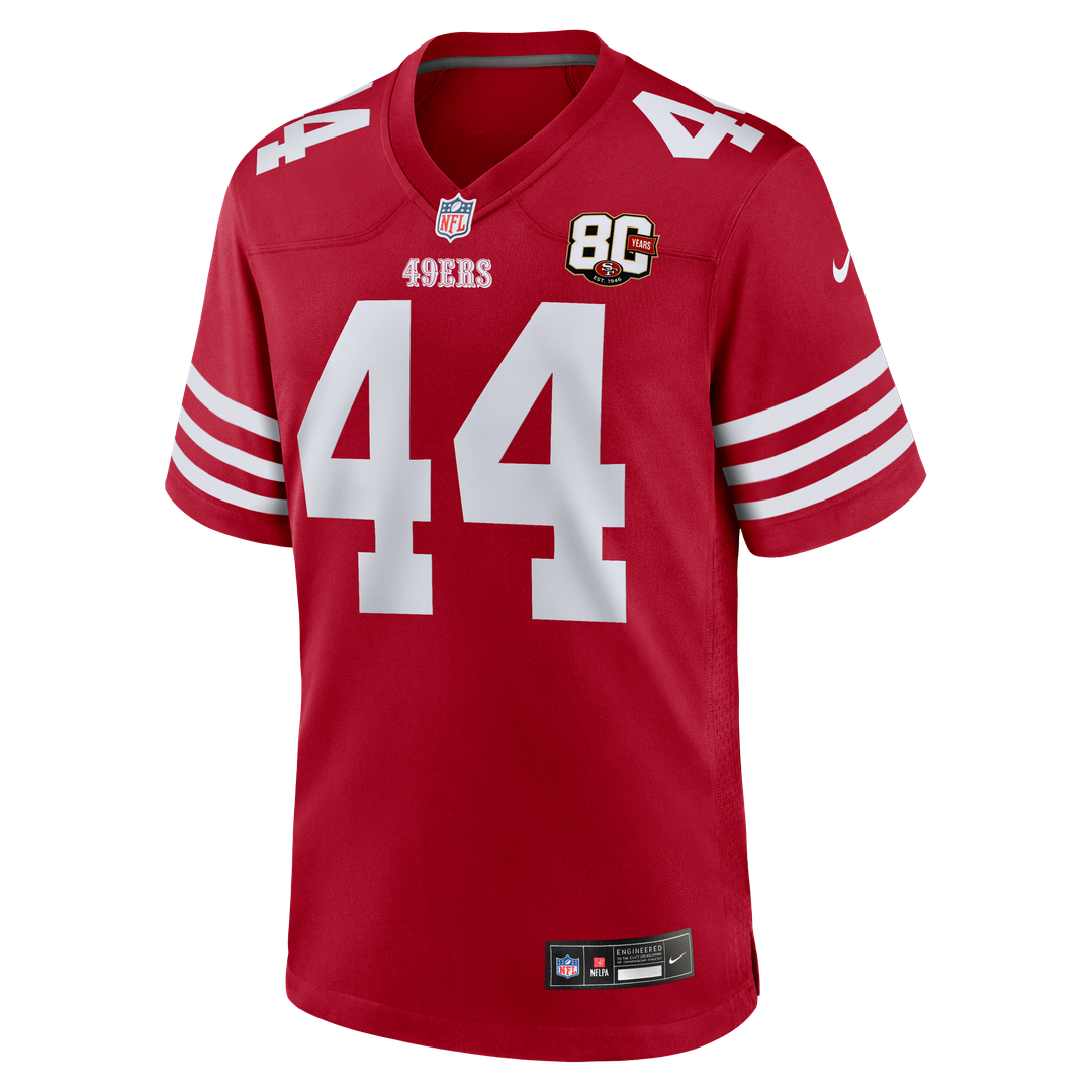 Men's San Francisco 49ers Kyle Juszczyk Nike Scarlet 80th product image 2