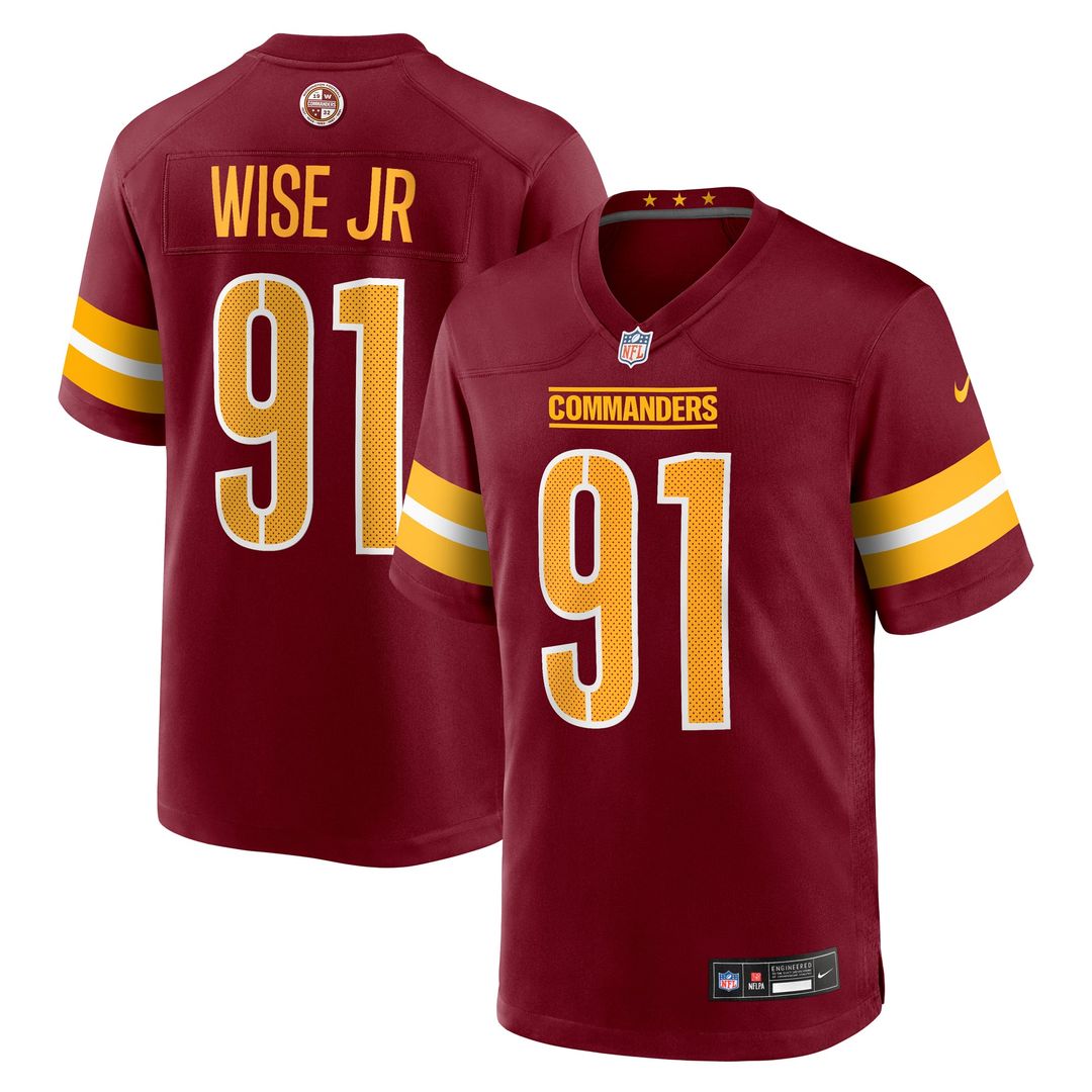 Men's Washington Commanders Deatrich Wise Jr. Nike Burgundy product image 1