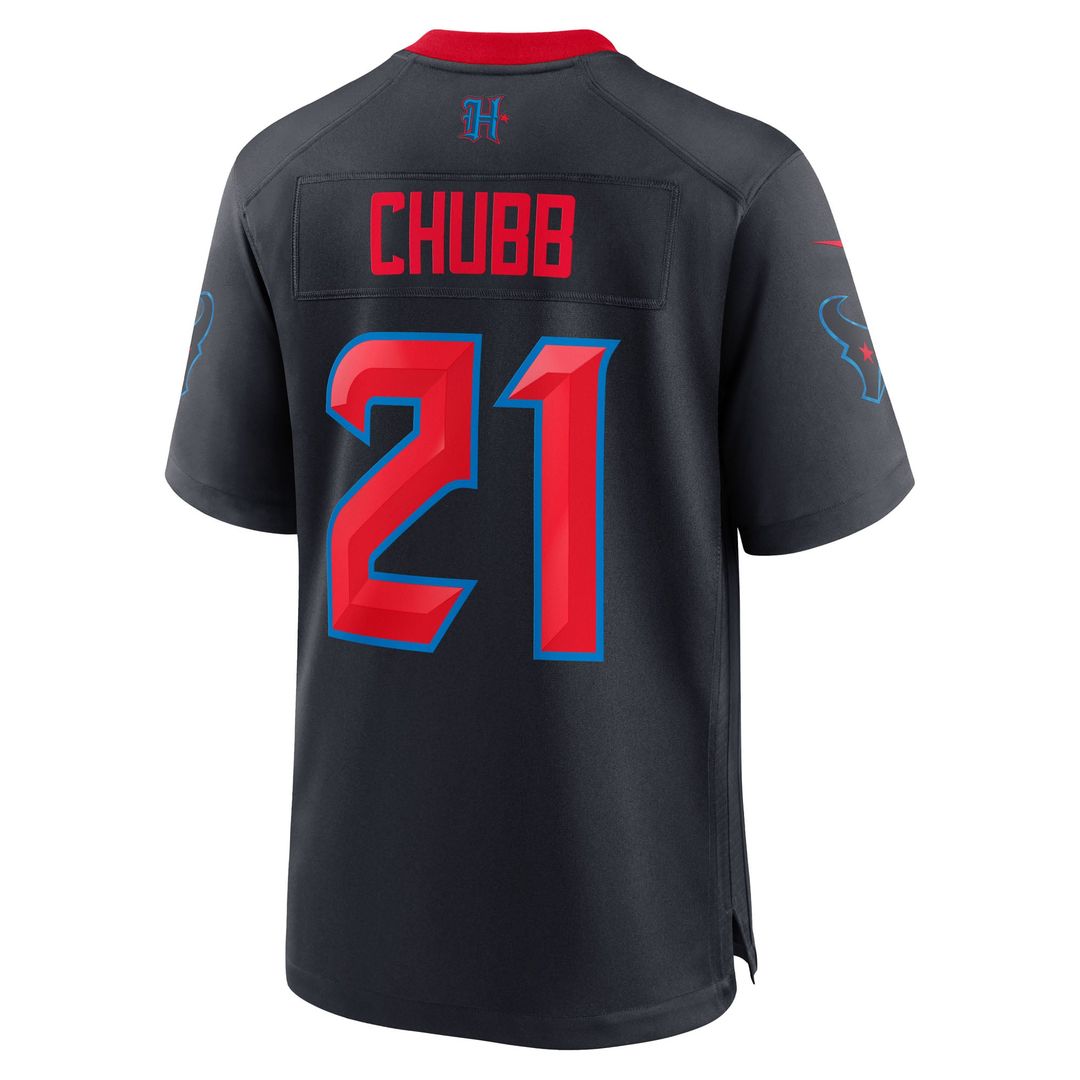 Men's Houston Texans Nick Chubb Nike Navy Alternate 2 Game product image 3