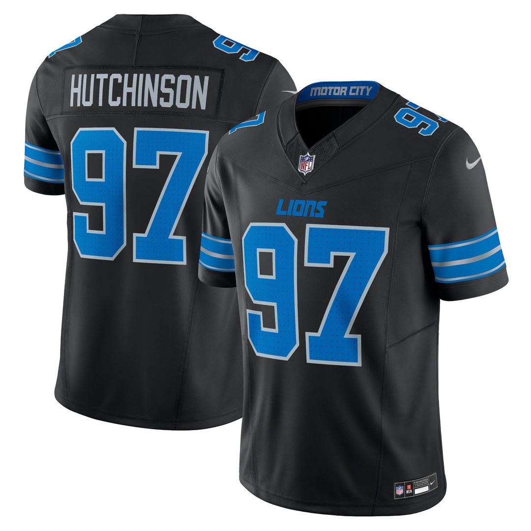 Men's Detroit Lions Aidan Hutchinson Nike Blue Vapor product image 10