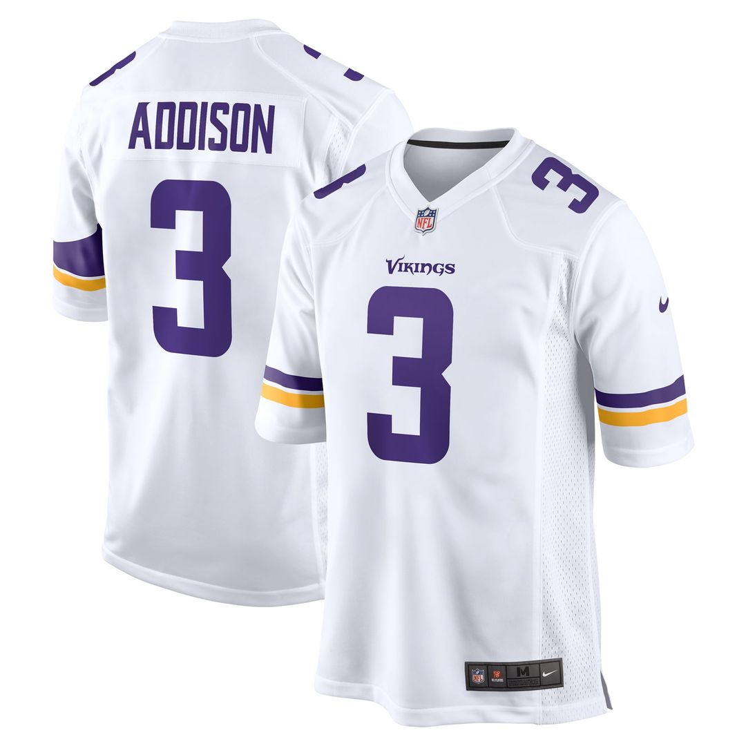 Men's Minnesota Vikings Jordan Addison Nike White Away Game product image 4