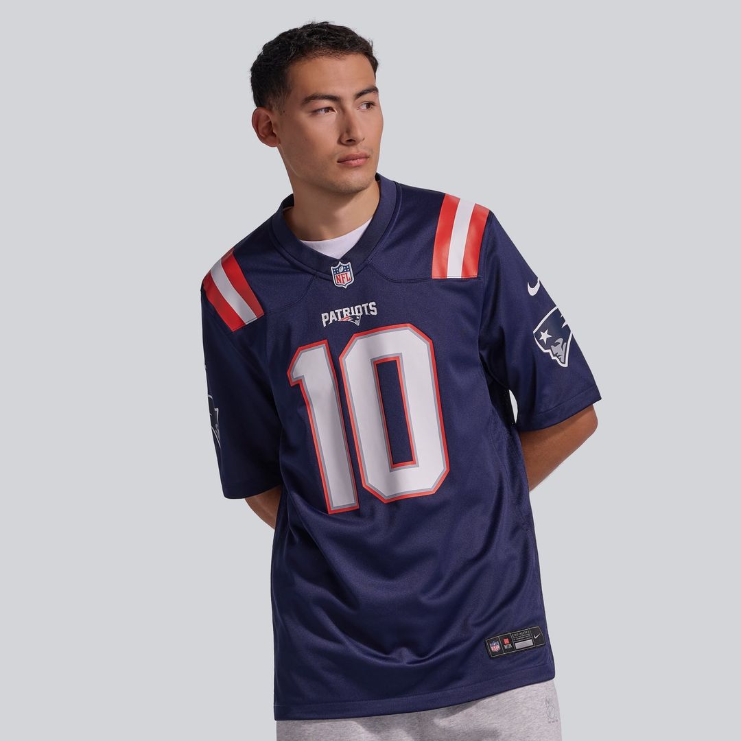 Men's New England Patriots Drake Maye Nike White Player product image 8