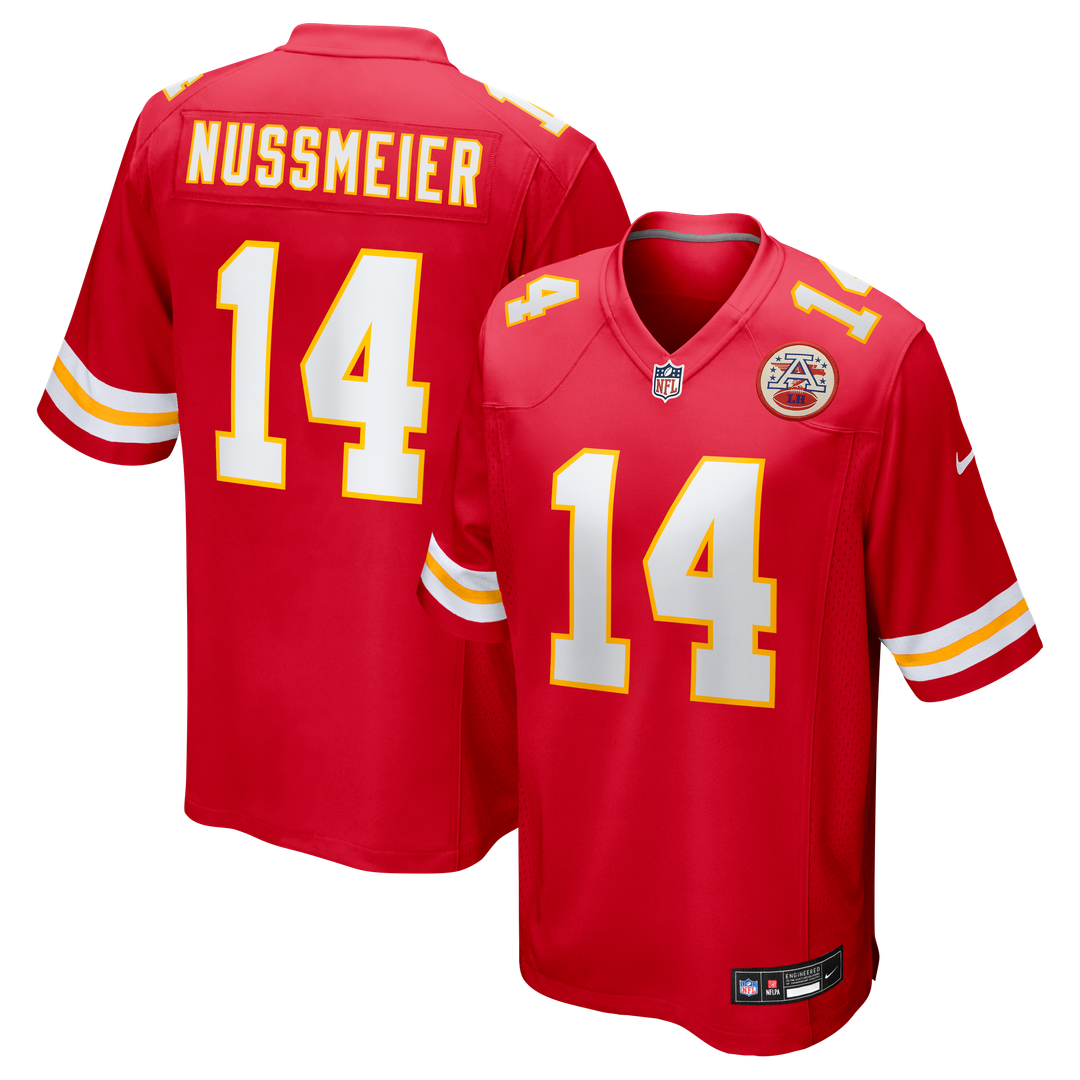 Men's Kansas City Chiefs Garrett Nussmeier Nike Red Game product image 1