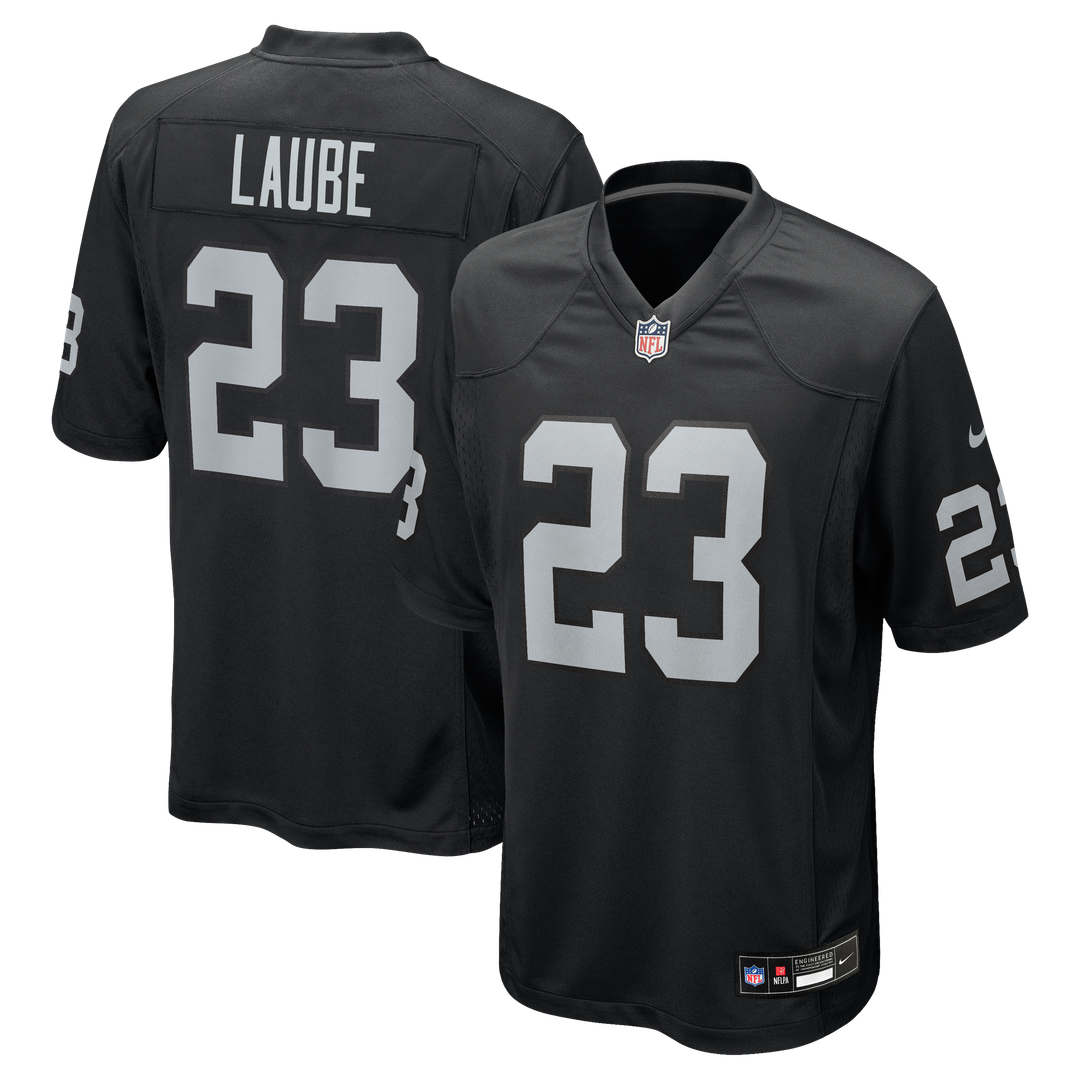Men's Las Vegas Raiders Dylan Laube Nike Black Team Game product image 1