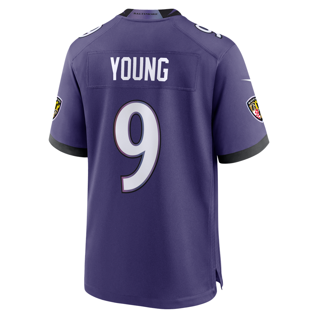 Men's Baltimore Ravens Zion Young Nike Purple Team Game product image 3