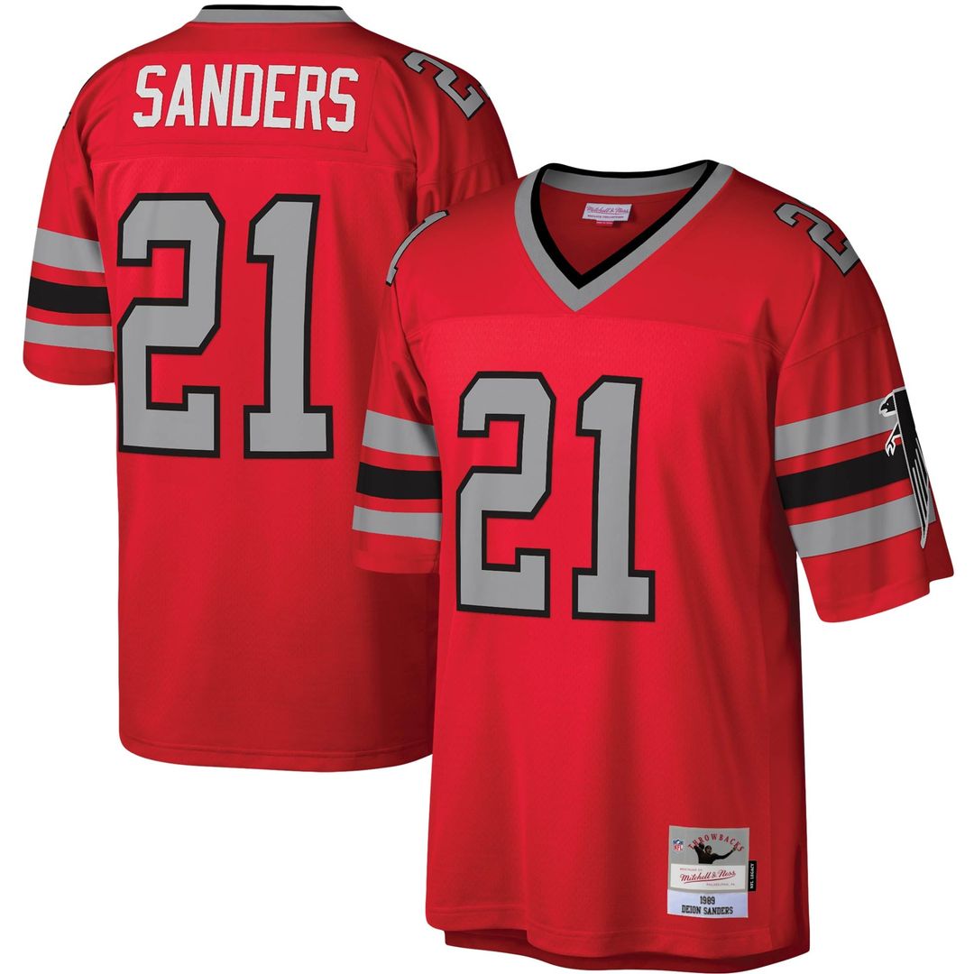 Men's Atlanta Falcons Deion Sanders Mitchell & Ness White product image 7