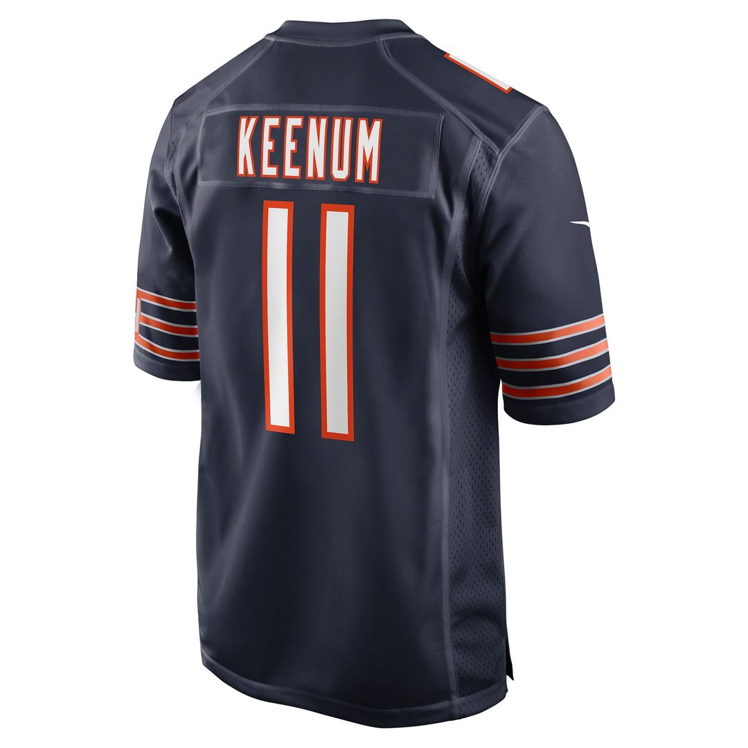 Men's Chicago Bears Case Keenum Nike Navy Team Game Jersey product image 3