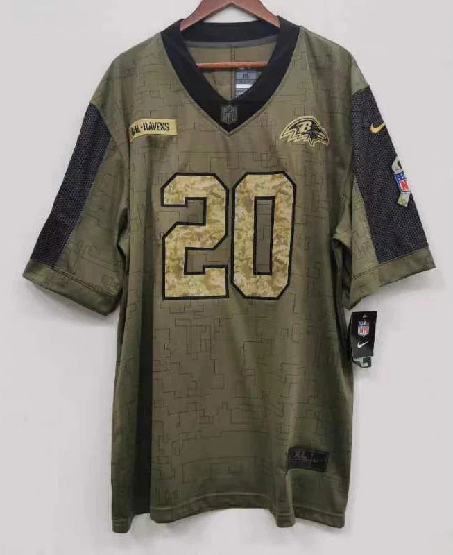 Ed Reed Baltimore Ravens Nike military salute to service Jersey product image 2, provided for visual reference and product