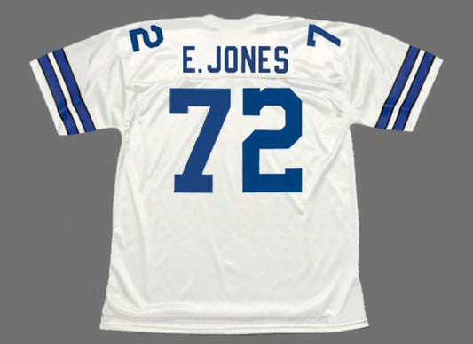 Ed Too Tall Jones Dallas Cowboys Official NFL Jersey White Mitchell & Ness White product image 1, provided for visual