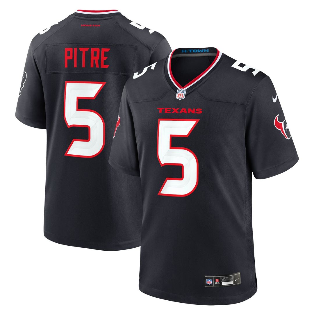 Men's Houston Texans Jalen Pitre Nike Navy Game Jersey product image 9