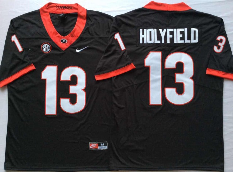 Elijah Esaias Holyfield Georgia Bulldogs jersey NIKE black product image 1, provided for visual reference and product detail