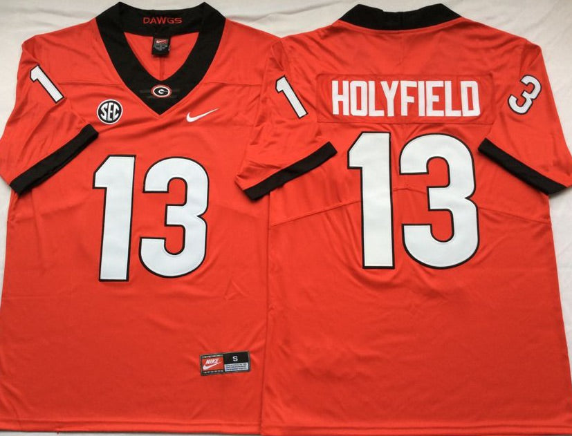 Elijah Esaias Holyfield Georgia Bulldogs jersey NIKE red product image 1, provided for visual reference and product detail