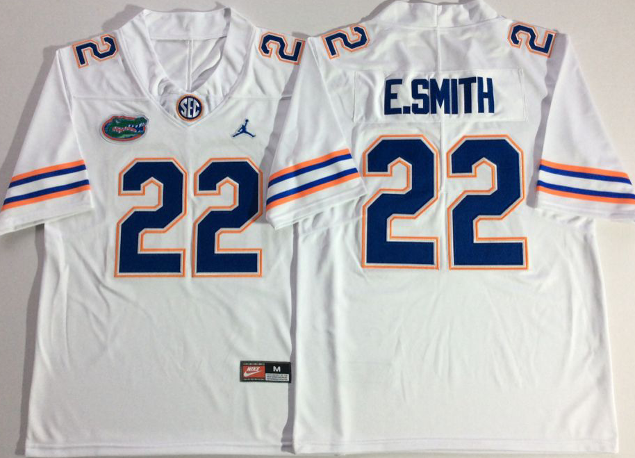 Emmitt Smith Florida Gators Jersey white product image 1, provided for visual reference and product detail review