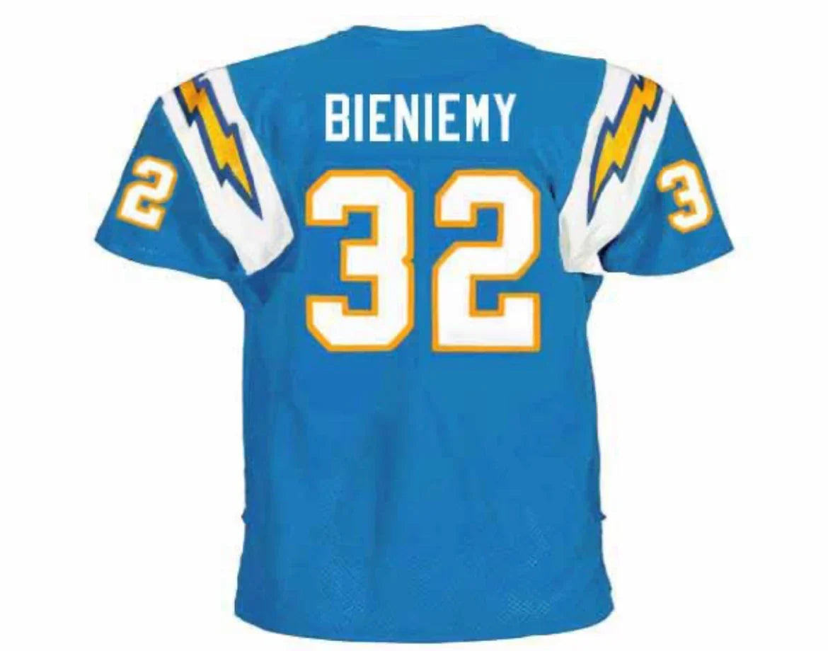 Eric Bieniemy 1994 San Diego Chargers NFL Mitchell & Ness Jersey product image 1, provided for visual reference and product