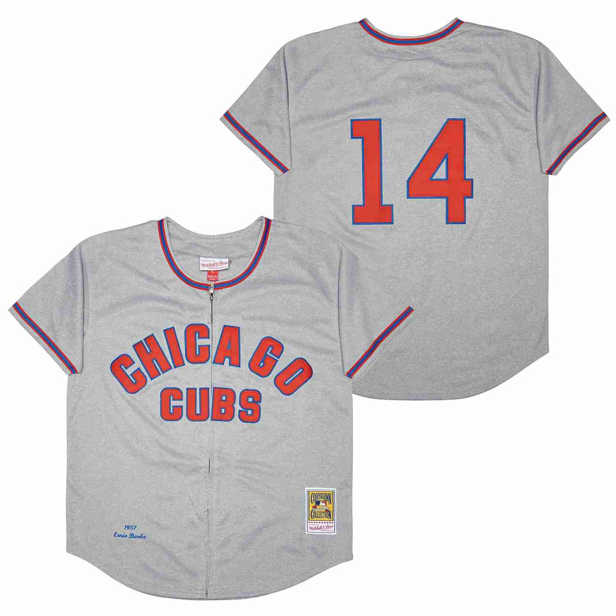 Ernie Banks Chicago Cubs Jersey 1957 Cooperstown Collection Mitchell & Ness product image 1, provided for visual reference