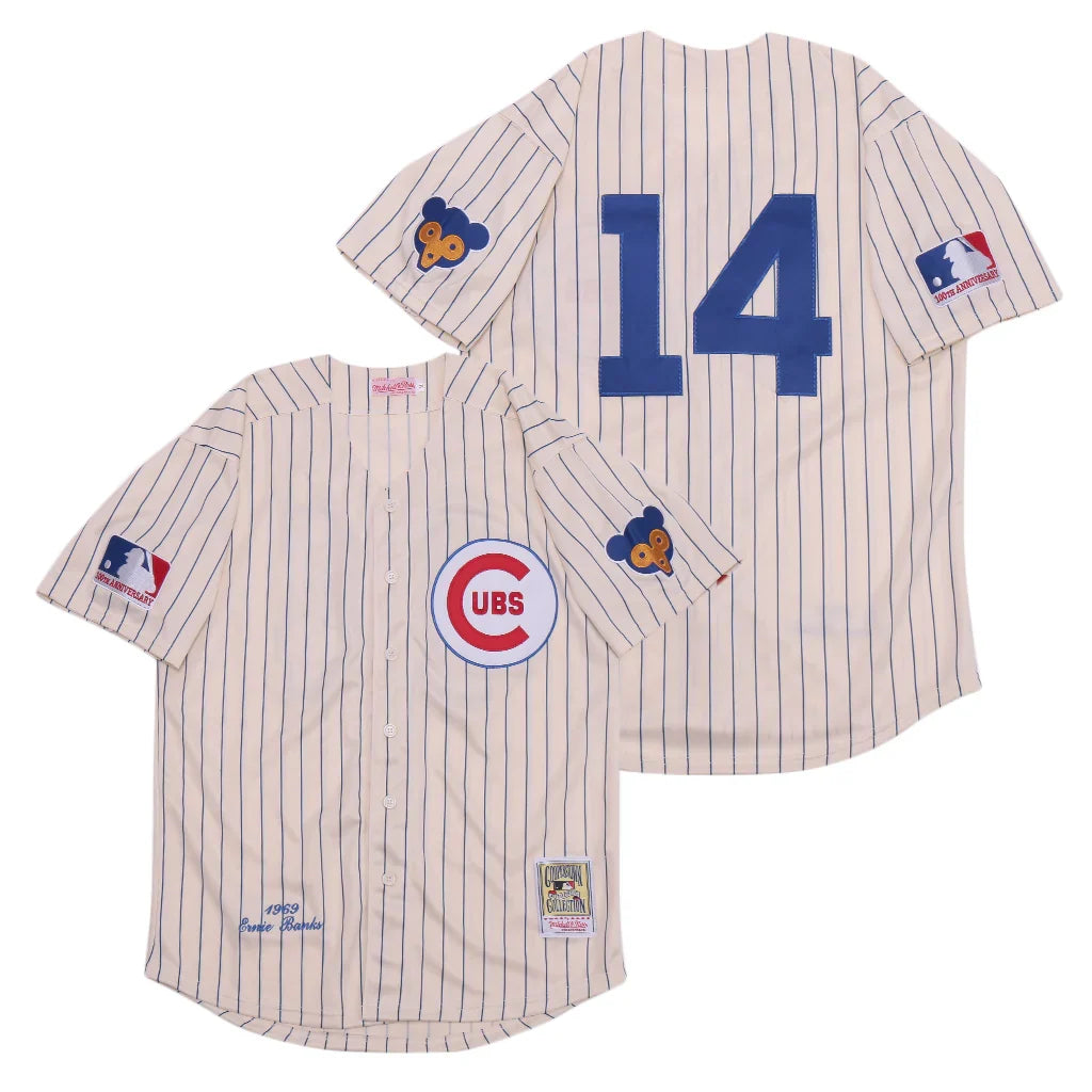 Ernie Banks Chicago Cubs Jersey 1969 Cooperstown Collection Mitchell & Ness product image 1, provided for visual reference