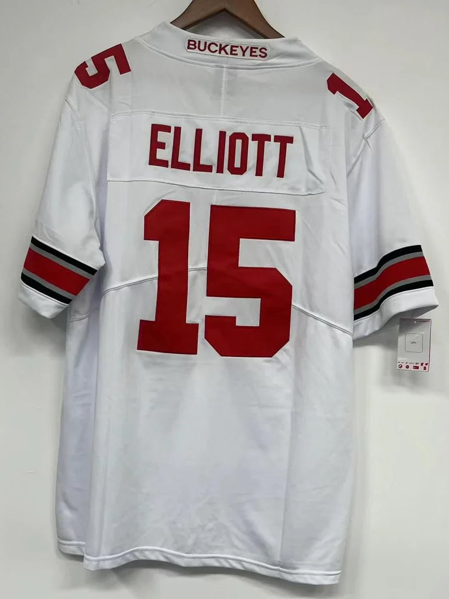 Ezekiel Elliott Jersey Ohio State Buckeyes Jersey white product image 2, provided for visual reference and product detail