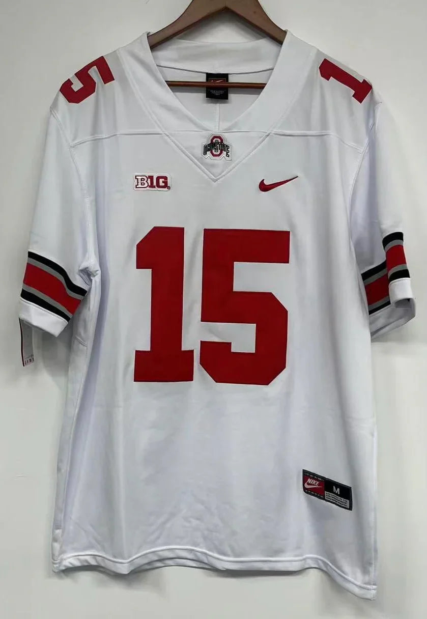 Ezekiel Elliott Jersey Ohio State Buckeyes Jersey white product image 3, provided for visual reference and product detail