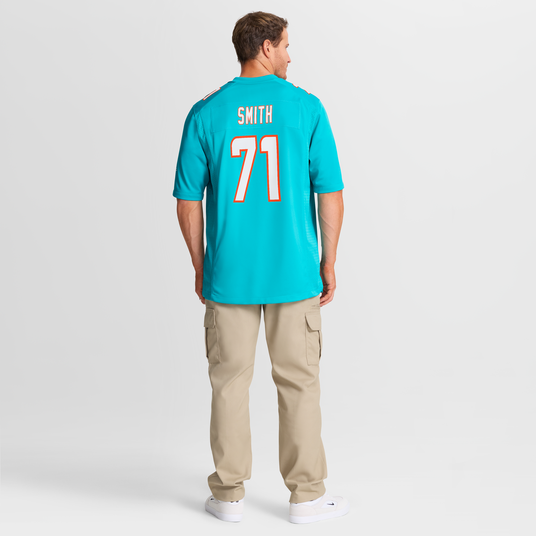 Men's Miami Dolphins Kion Smith Nike Aqua Game Jersey product image 8