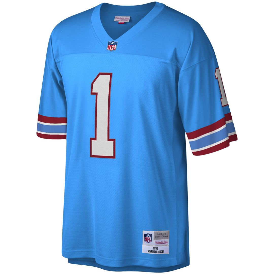 Men's Houston Oilers Warren Moon Mitchell & Ness Light Blue product image 2