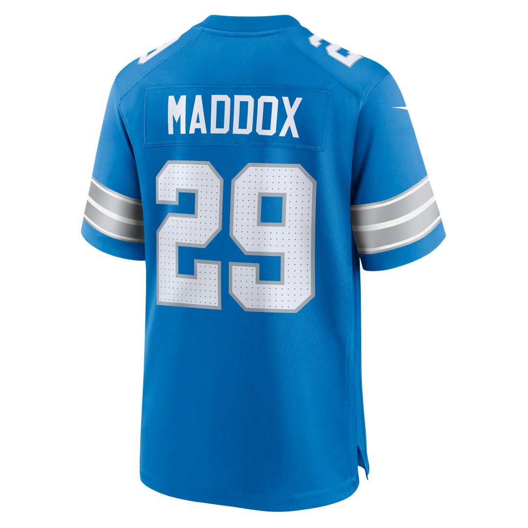 Men's Detroit Lions Avonte Maddox Nike Blue Team Game Jersey product image 2