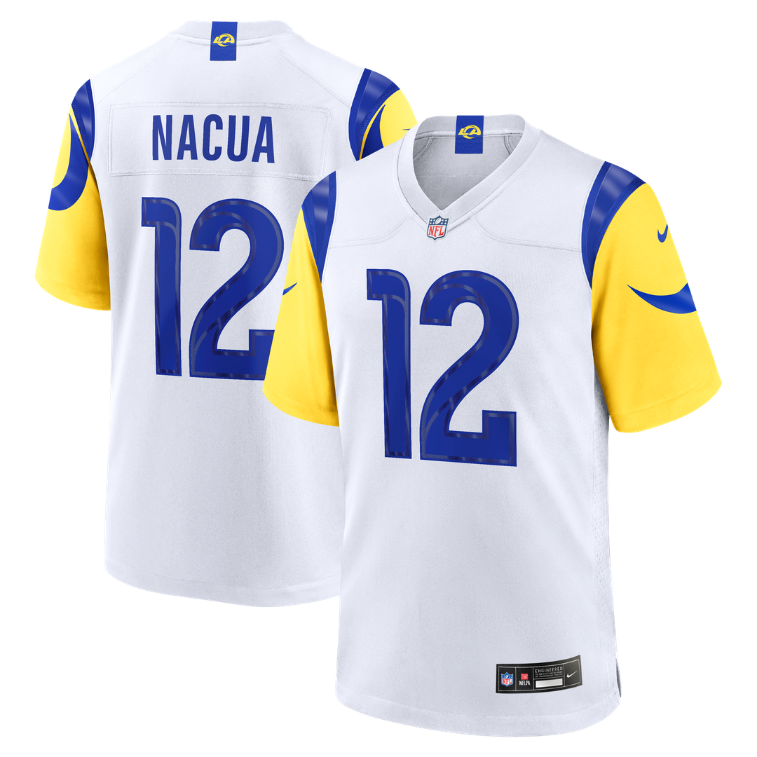 Men's Los Angeles Rams Puka Nacua Nike White Game Player product image 1
