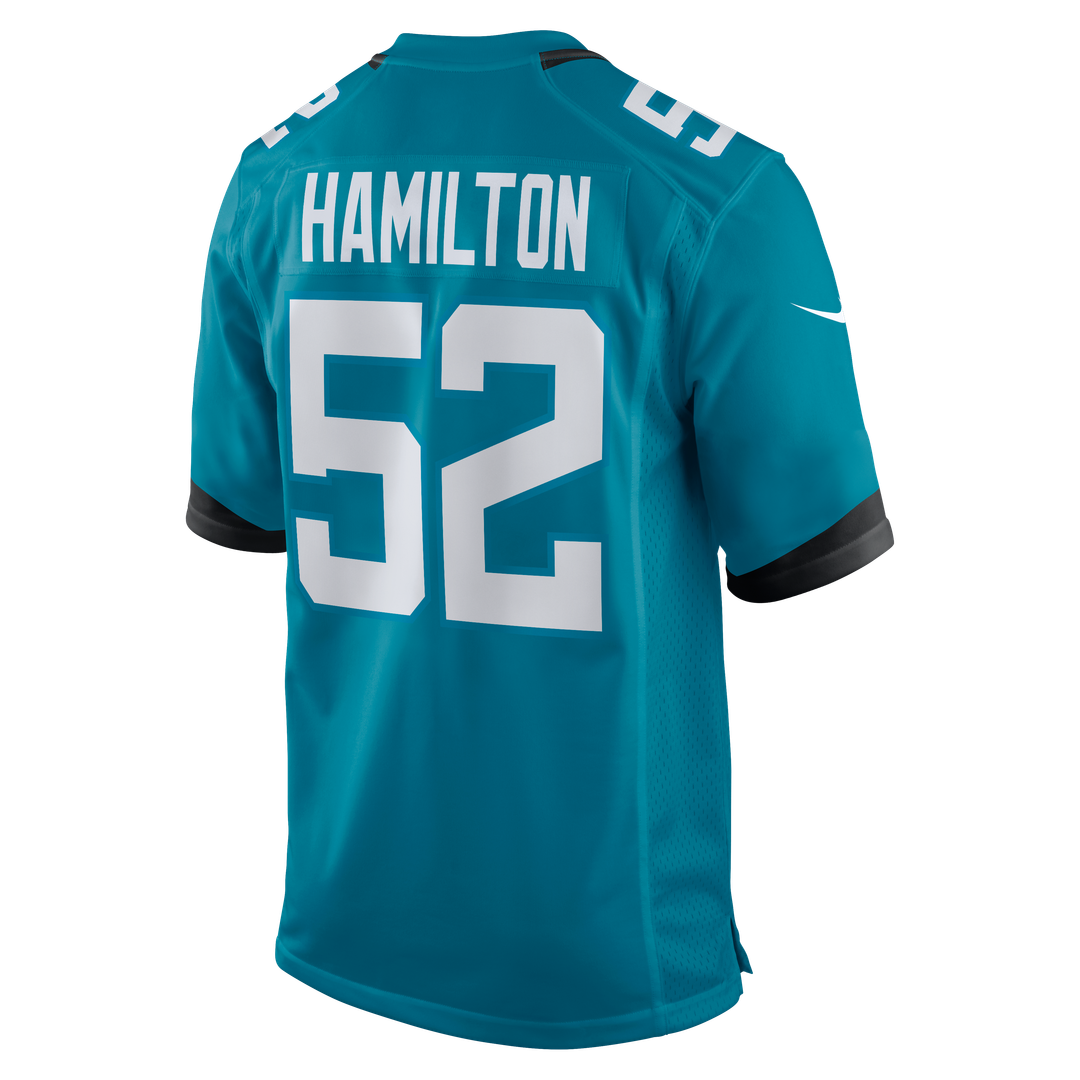 Men's Jacksonville Jaguars DaVon Hamilton Nike Teal Game product image 3