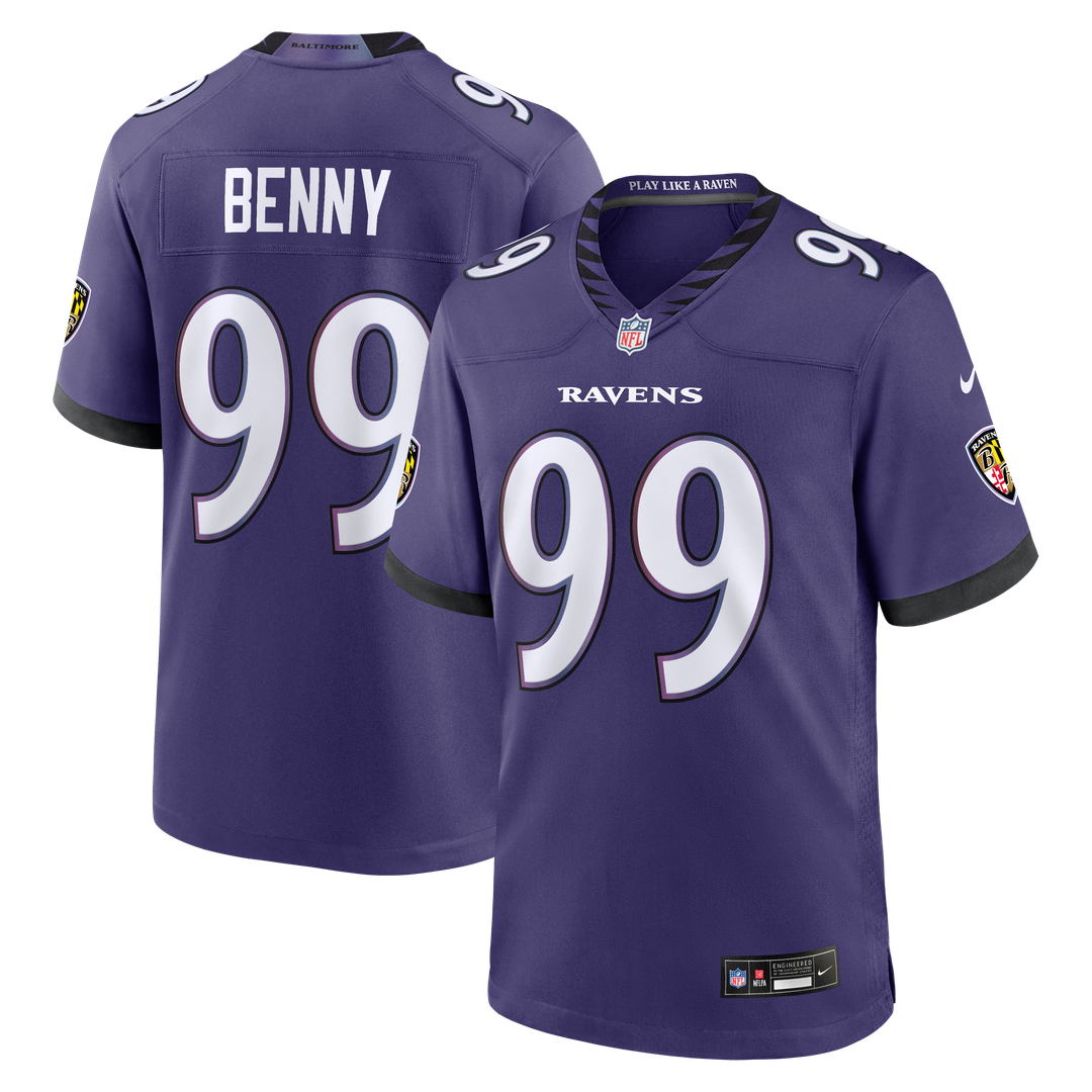Men's Baltimore Ravens Rayshaun Benny Nike Purple Team Game product image 1