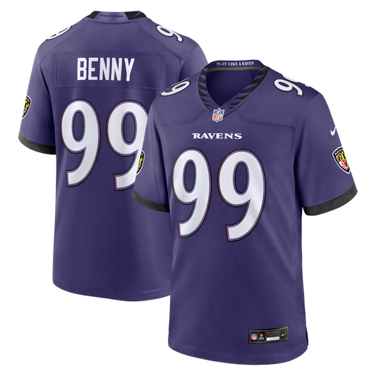 Men's Baltimore Ravens Rayshaun Benny Nike Purple Team Game product image 1